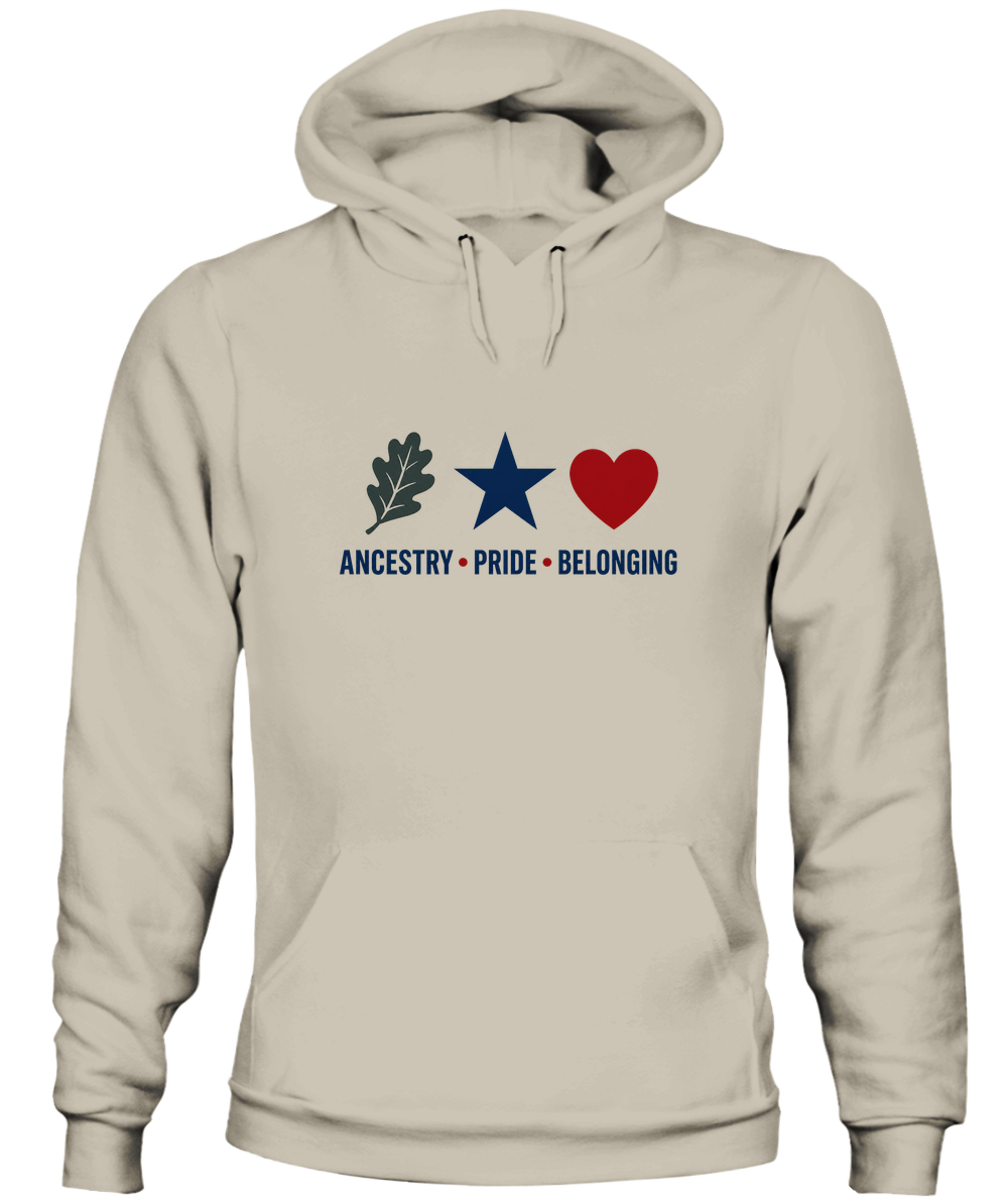 Ancestry, Pride, Belonging — Hoodie in Sand