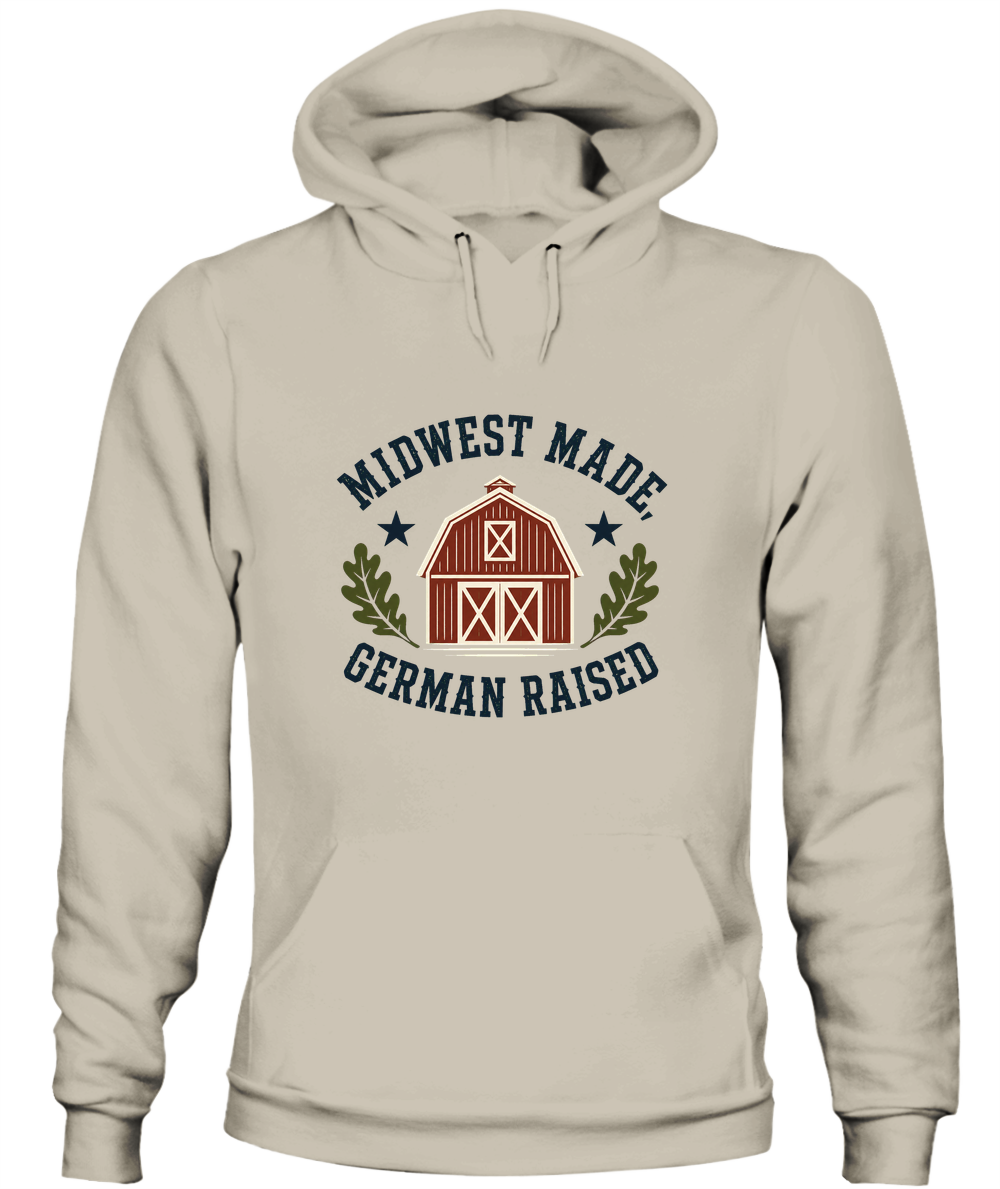 Midwest Made, German Raised — Hoodie in Sand