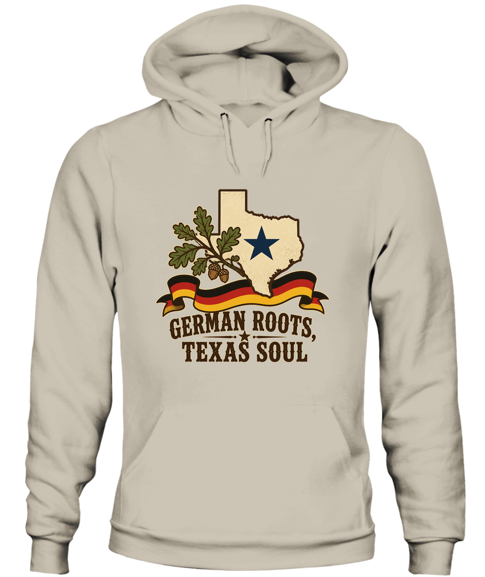 German Roots, Texas Soul — Hoodie in Sand
