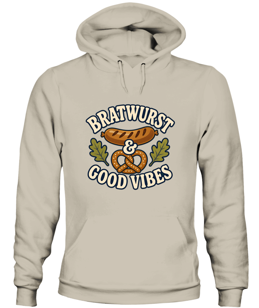 Bratwurst & Good Vibes — Hoodie in Sand