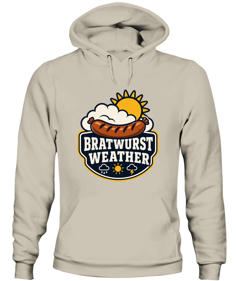 Bratwurst Weather — Hoodie in Sand