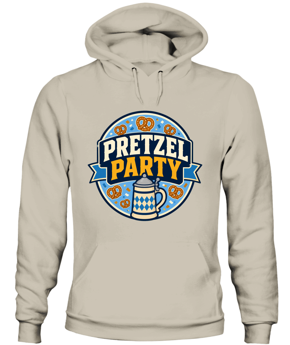 Pretzel Party — Hoodie in Sand