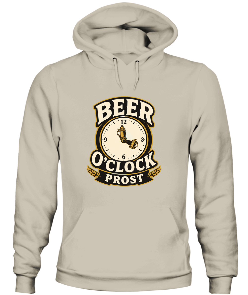 Beer O'Clock Prost — Hoodie in Sand