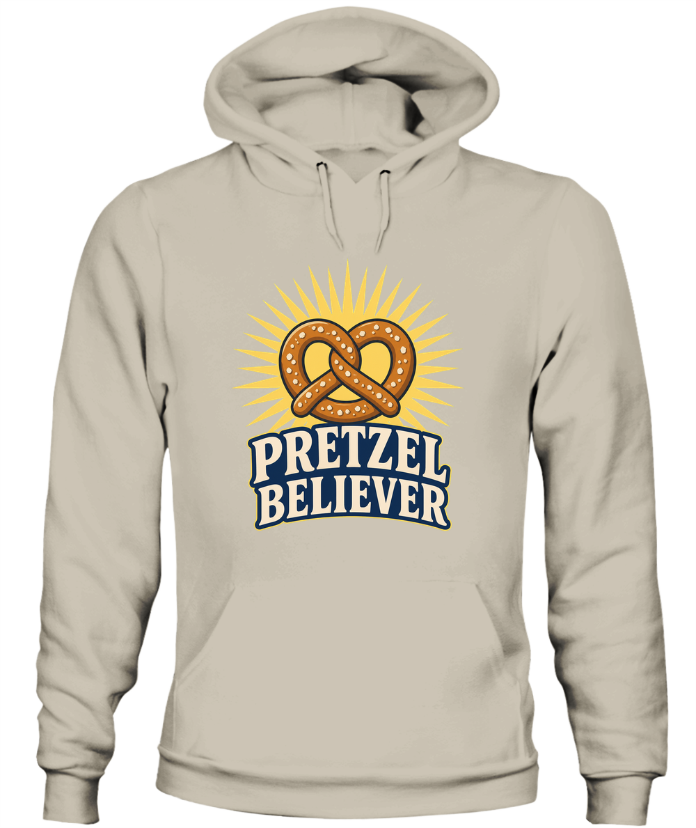 Pretzel Believer — Hoodie in Sand