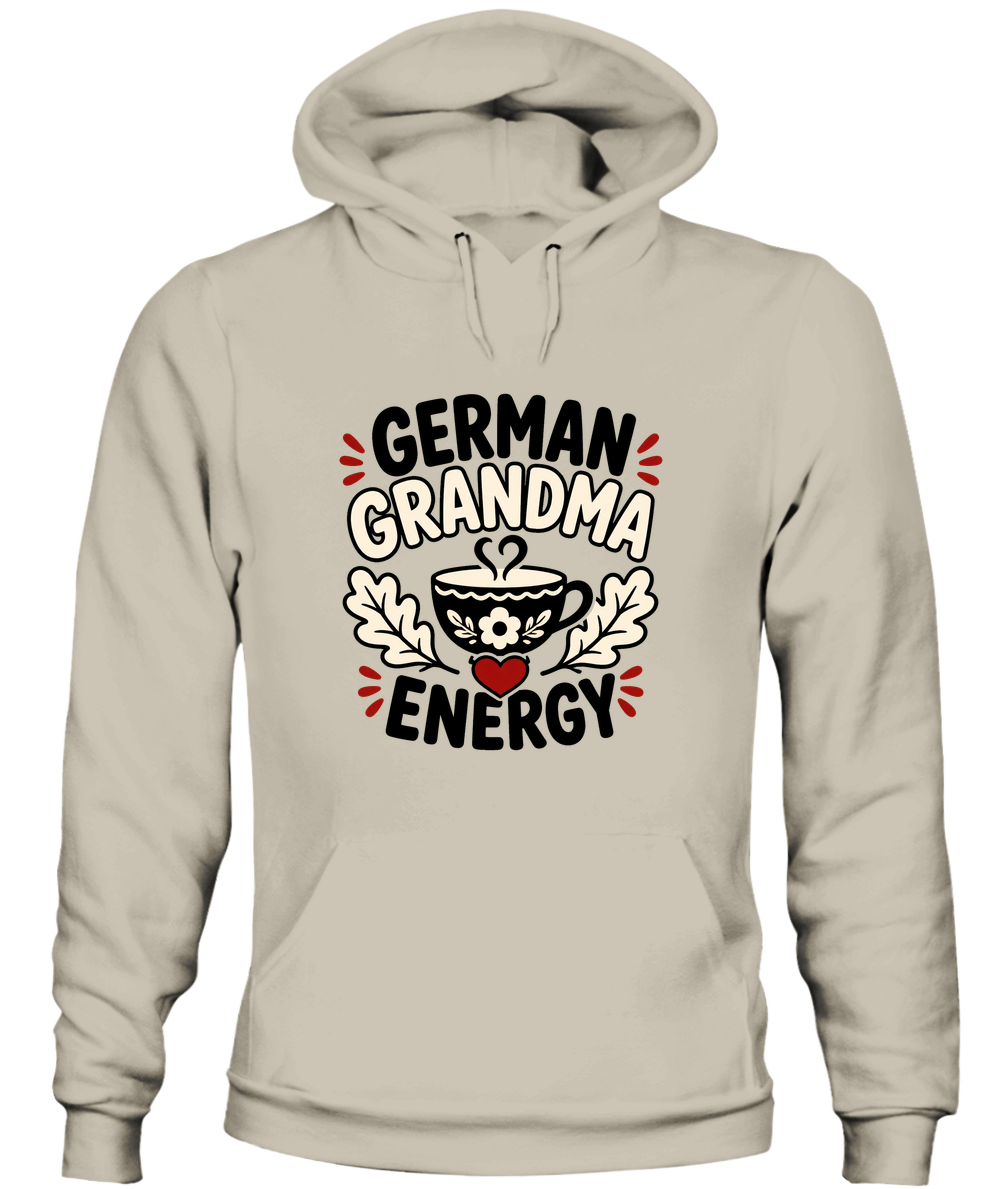 German Grandma Energy — Hoodie in Sand