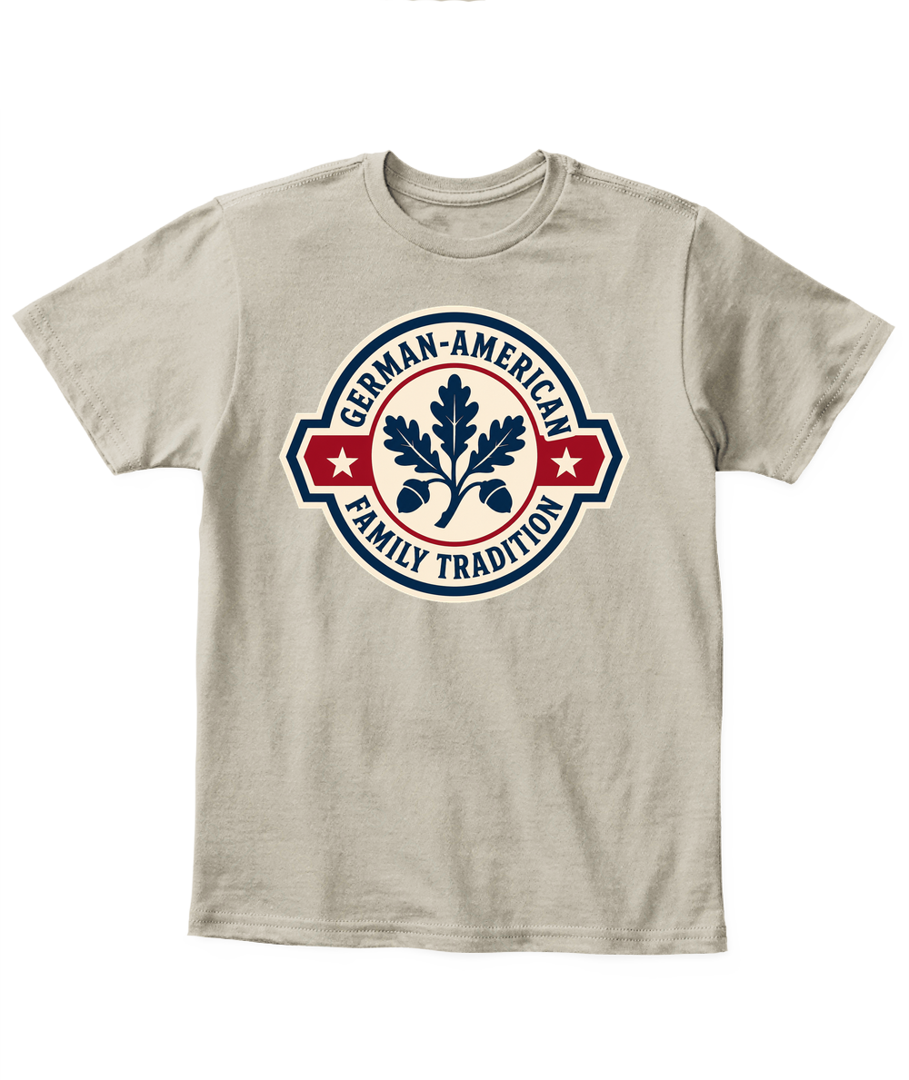 German-American Family Tradition — Kid's T Shirt in Sand