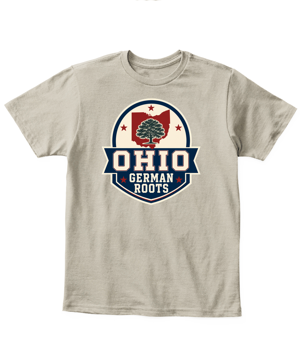Ohio German Roots — Kid's T Shirt in Sand