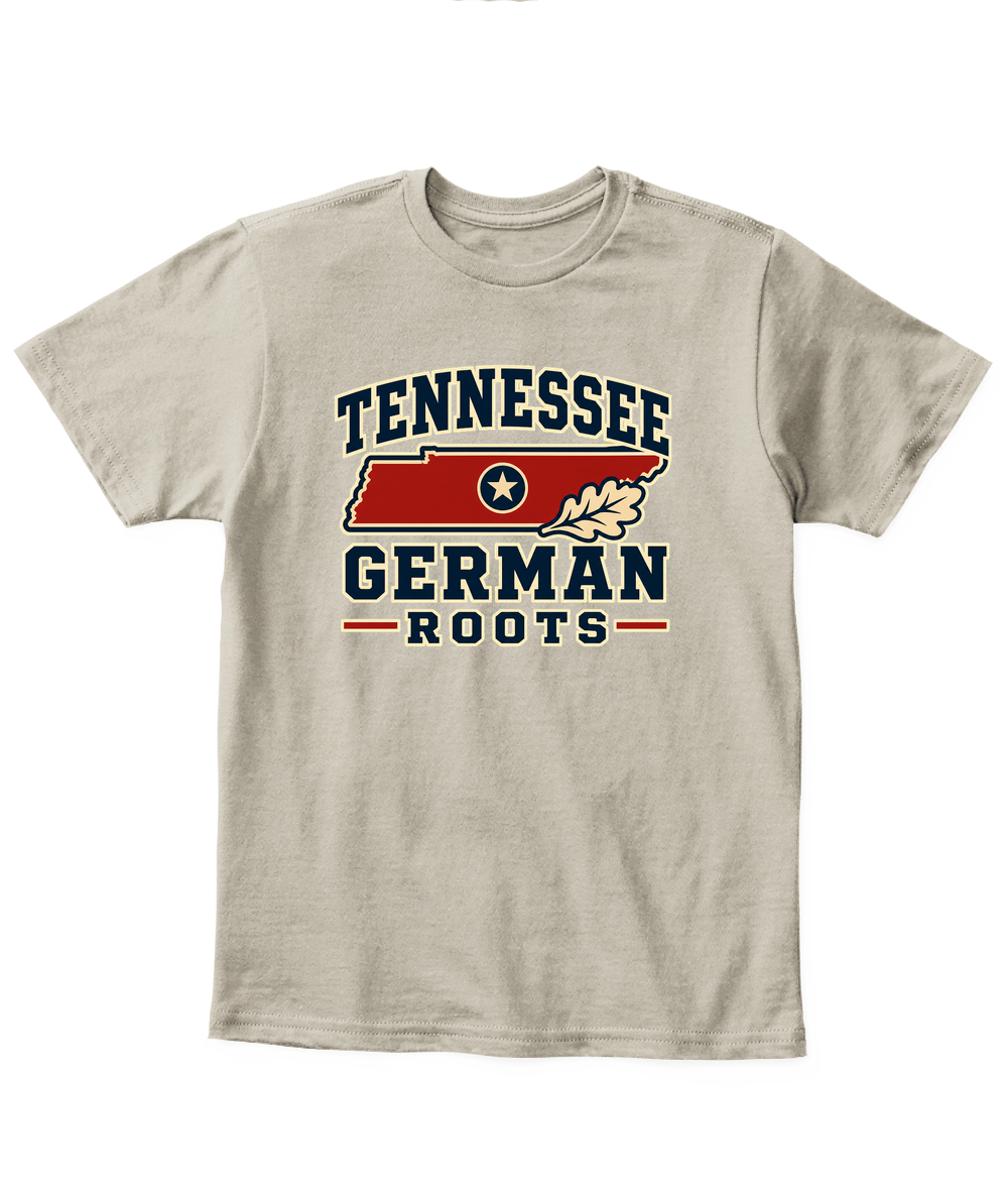 Tennessee German Roots — Kid's T Shirt in Sand