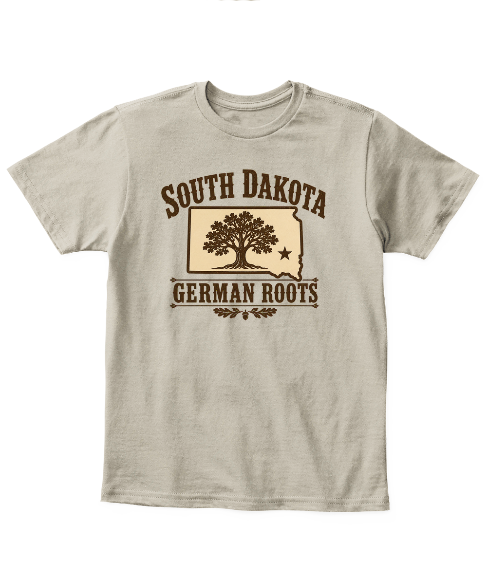 South Dakota German Roots — Kid's T Shirt in Sand