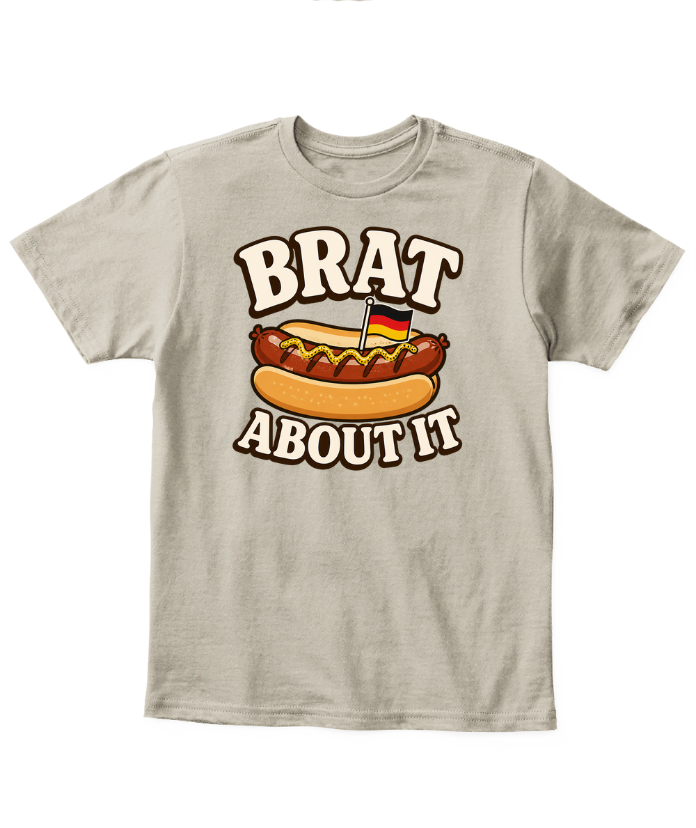 Brat About It — Kid's T Shirt in Sand