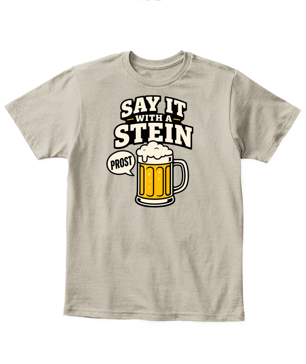 Say It With A Stein — Kid's T Shirt in Sand