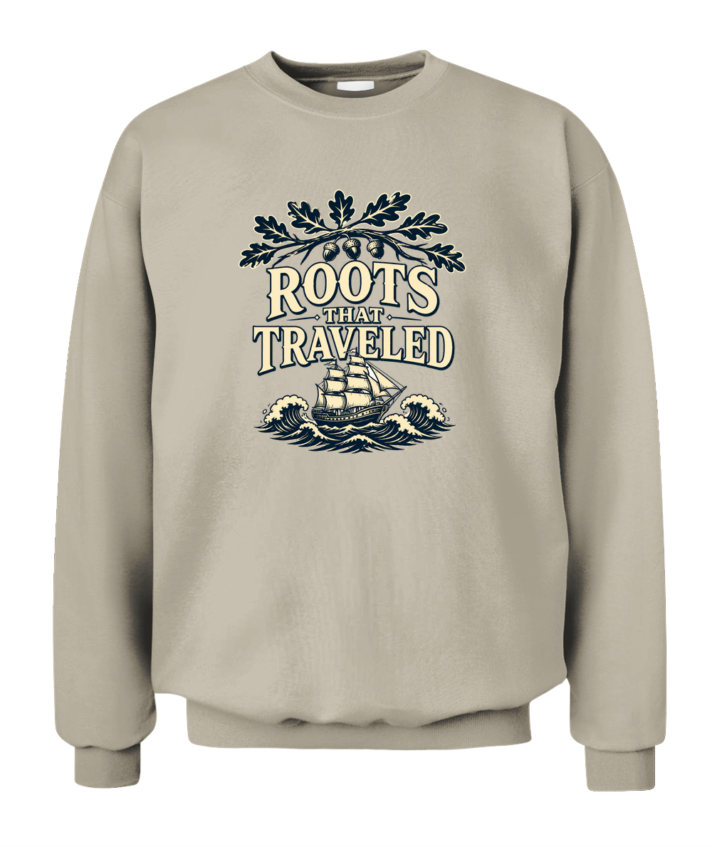 Roots That Traveled — Sweatshirt in Sand