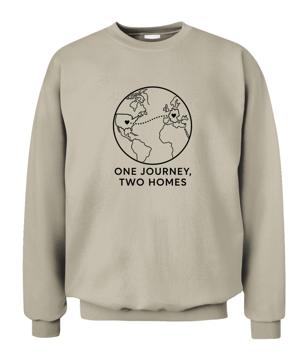 One Journey, Two Homes — Sweatshirt in Sand