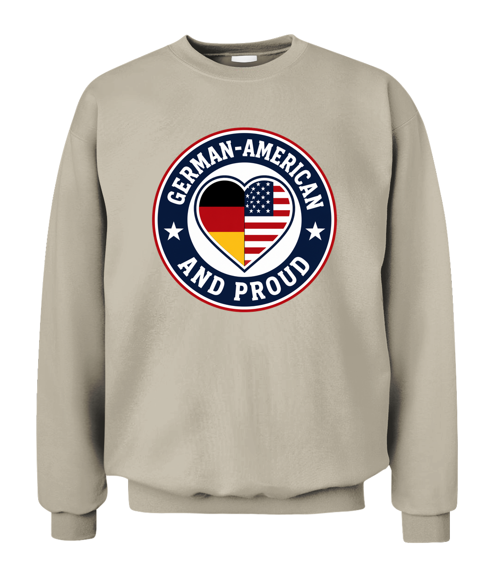 German-American And Proud — Sweatshirt in Sand