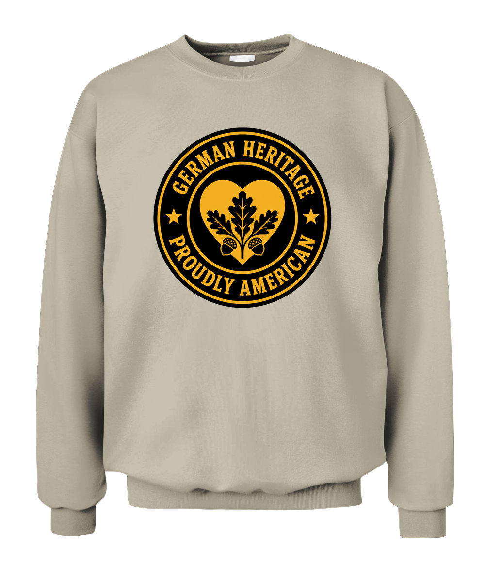 German Heritage, Proudly American — Sweatshirt in Sand