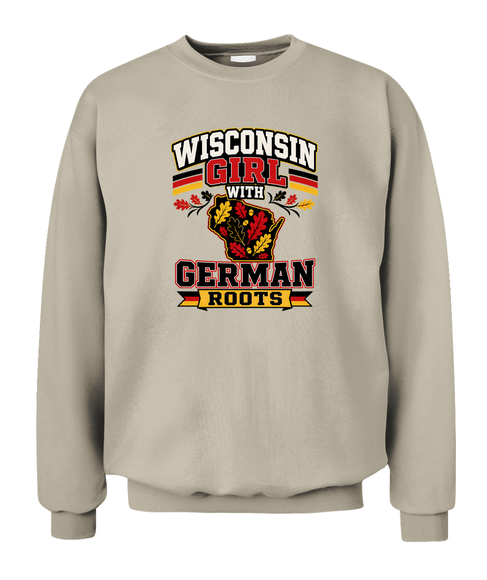 Wisconsin Girl With German Roots — Sweatshirt in Sand