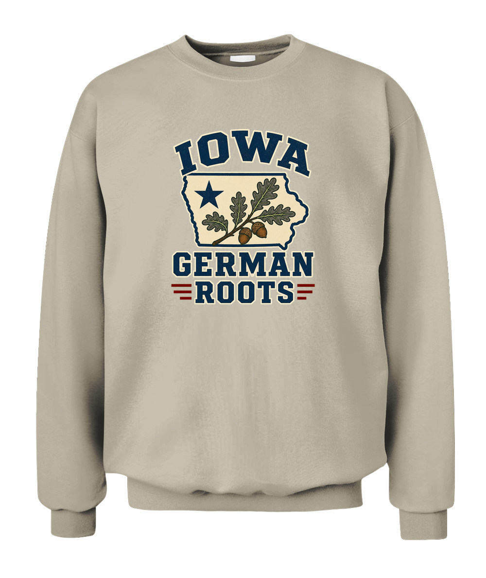 Iowa German Roots — Sweatshirt in Sand