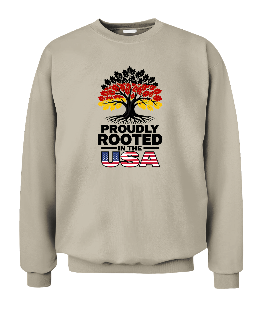 Proudly Rooted In The USA — Sweatshirt in Sand