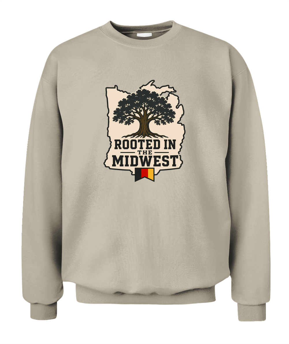 Rooted In The Midwest — Sweatshirt in Sand