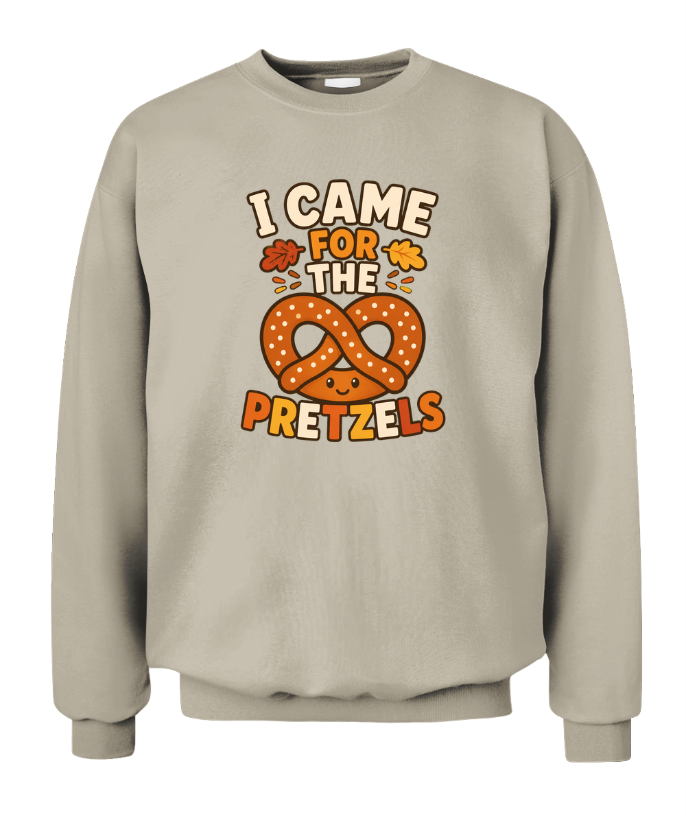I Came For The Pretzels — Sweatshirt in Sand