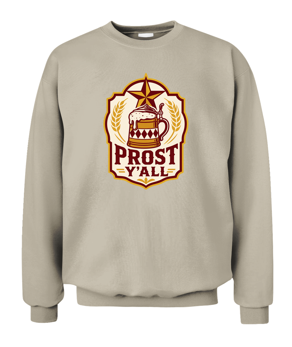 Prost Y'all — Sweatshirt in Sand