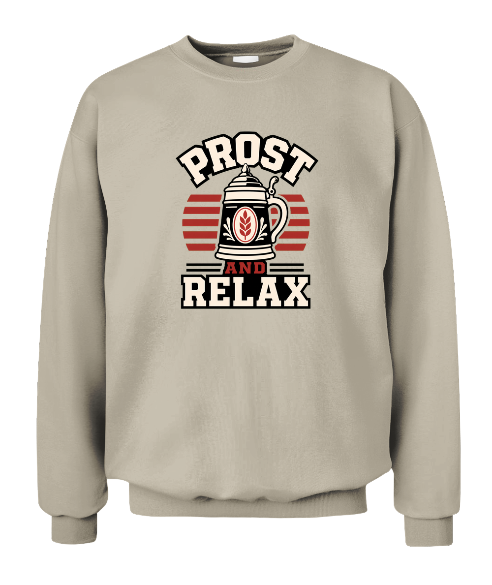 Prost And Relax — Sweatshirt in Sand