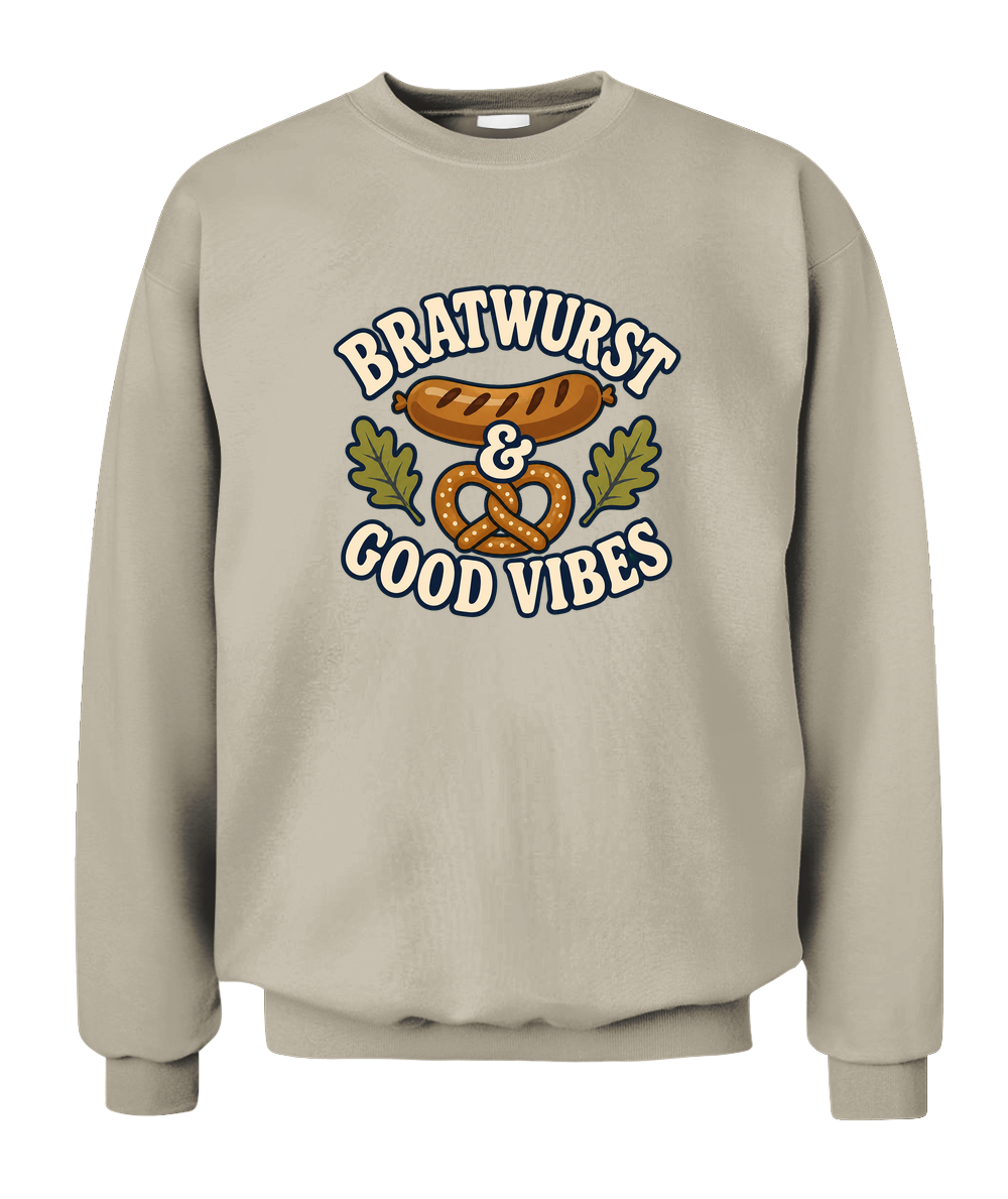 Bratwurst & Good Vibes — Sweatshirt in Sand