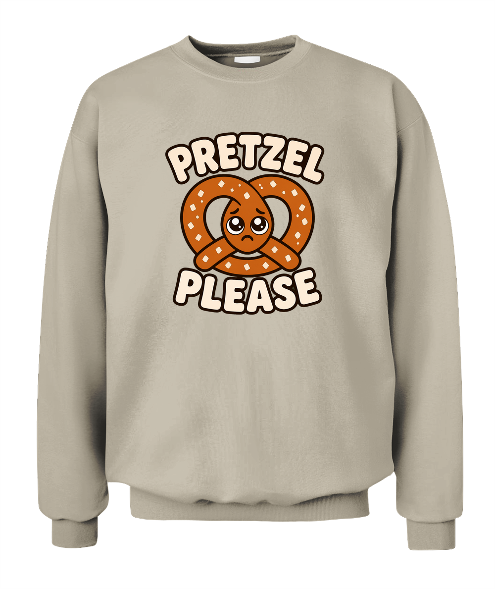 Pretzel Please — Sweatshirt in Sand