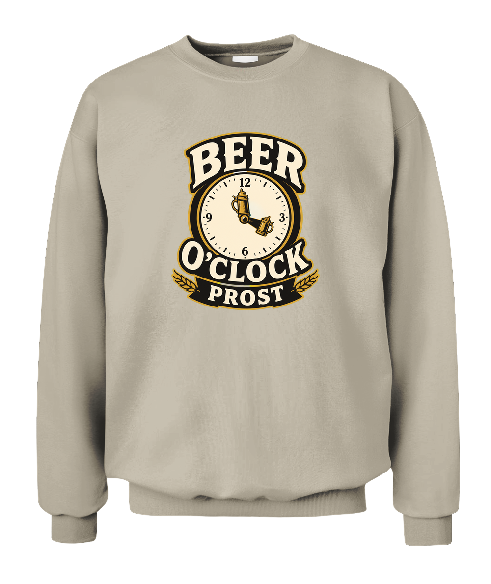Beer O'Clock Prost — Sweatshirt in Sand
