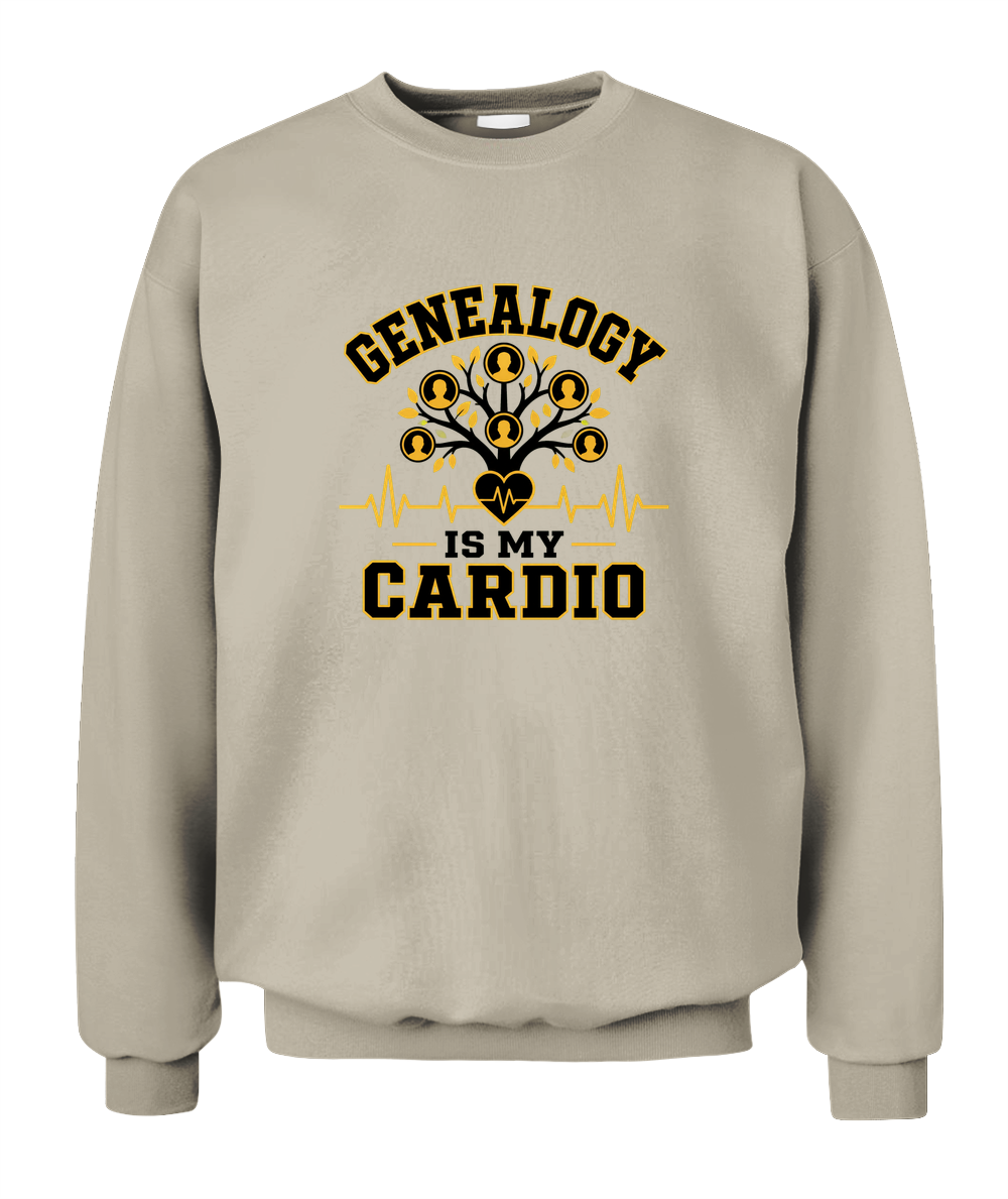 Genealogy Is My Cardio — Sweatshirt in Sand