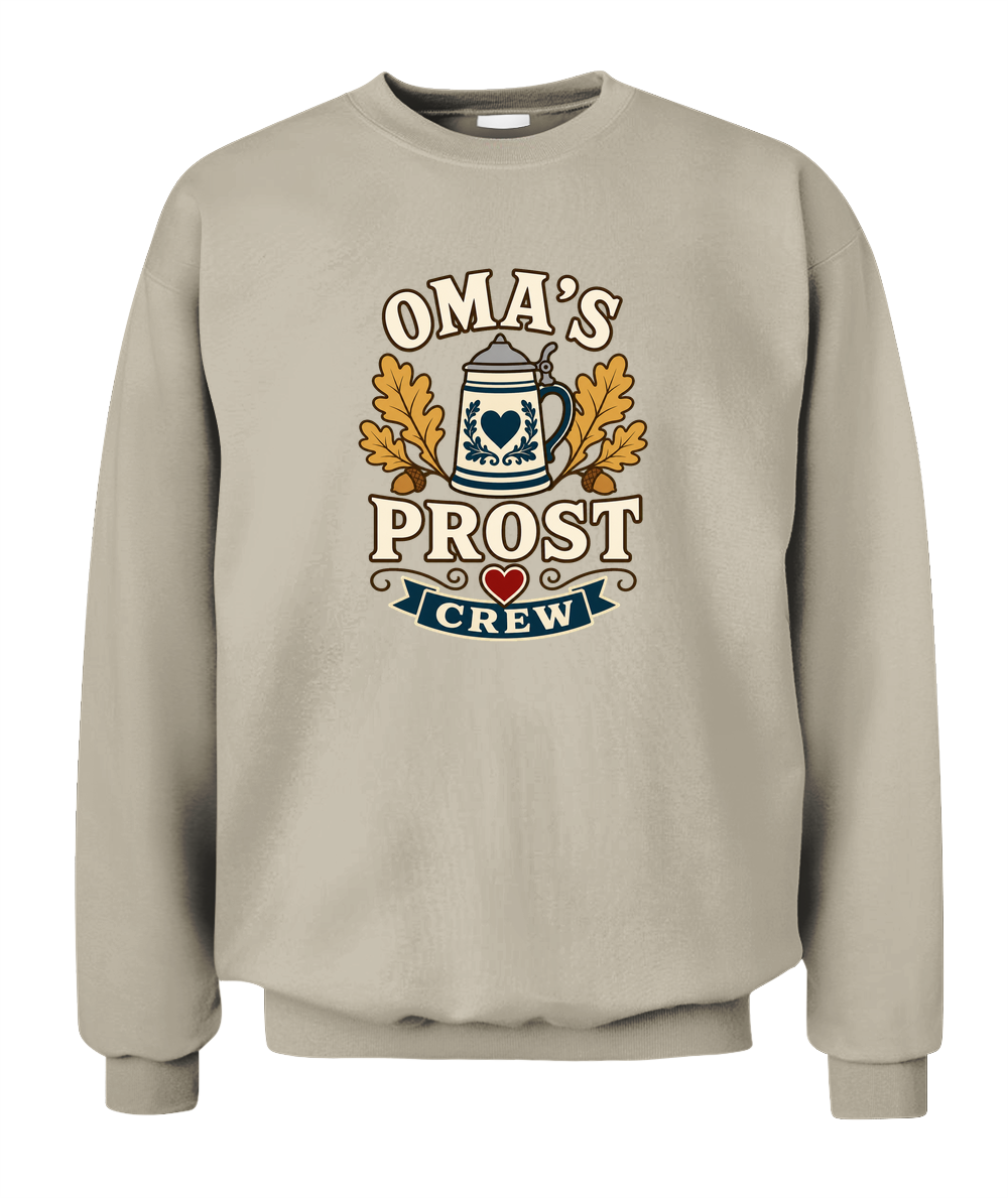 Oma's Prost Crew — Sweatshirt in Sand