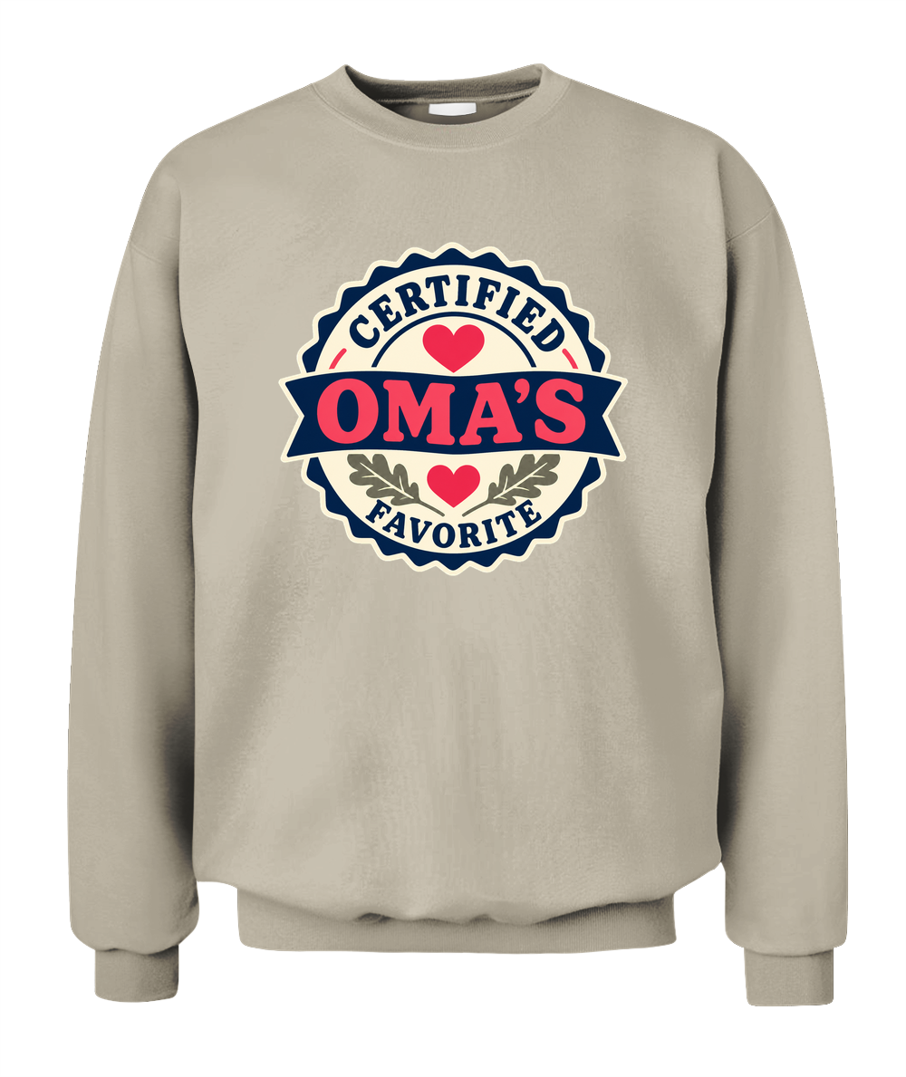 Certified Oma's Favorite — Sweatshirt in Sand