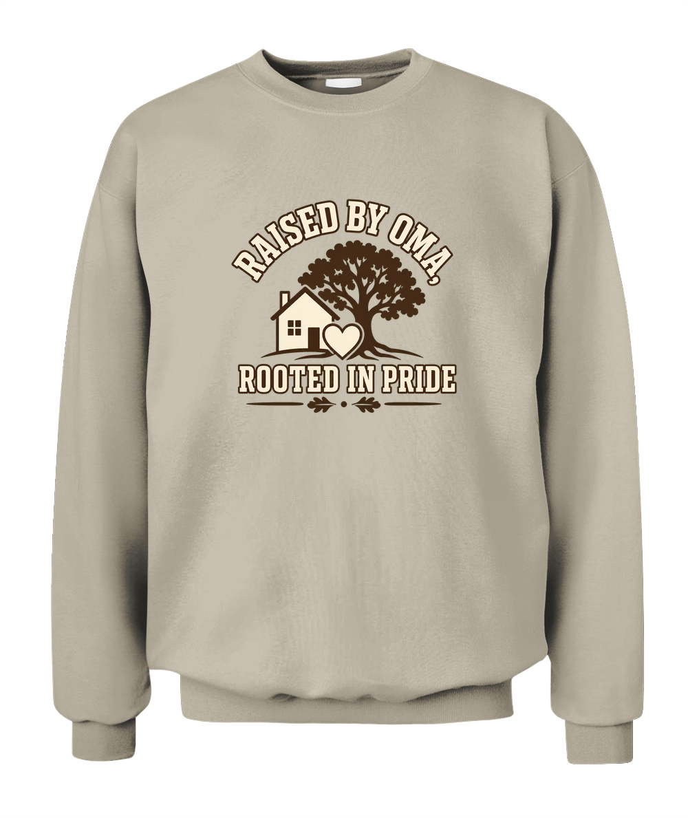 Raised By Oma, Rooted In Pride — Sweatshirt in Sand