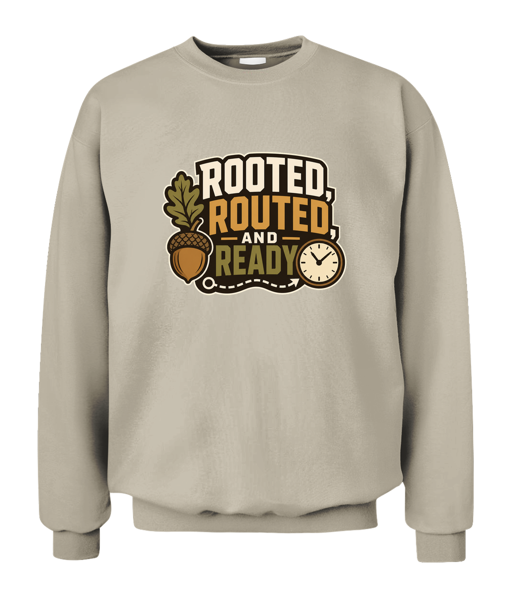 Rooted, Routed, And Ready — Sweatshirt in Sand