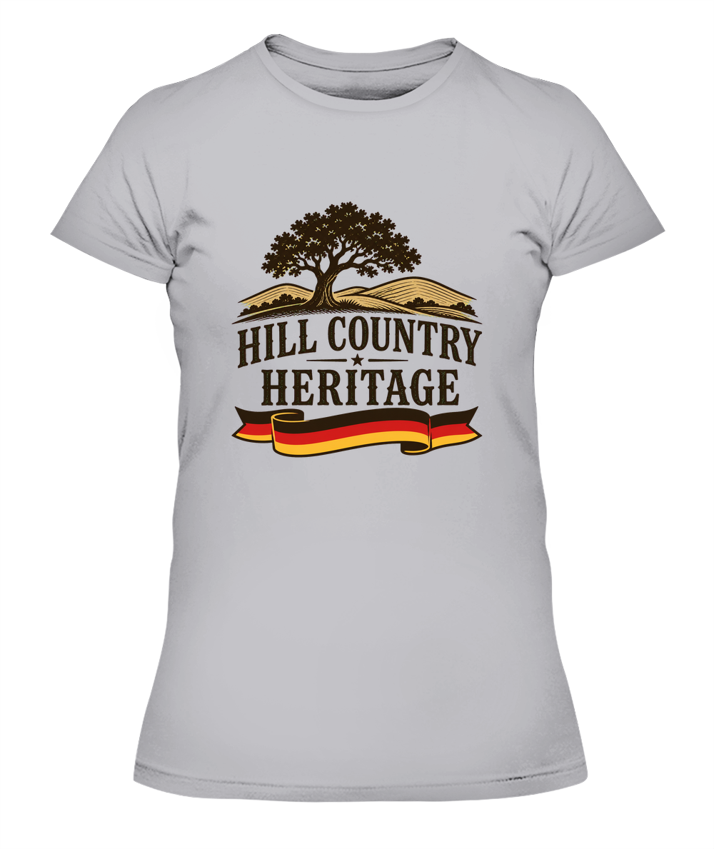 Hill Country Heritage — Lady's T-Shirt in Heather Grey