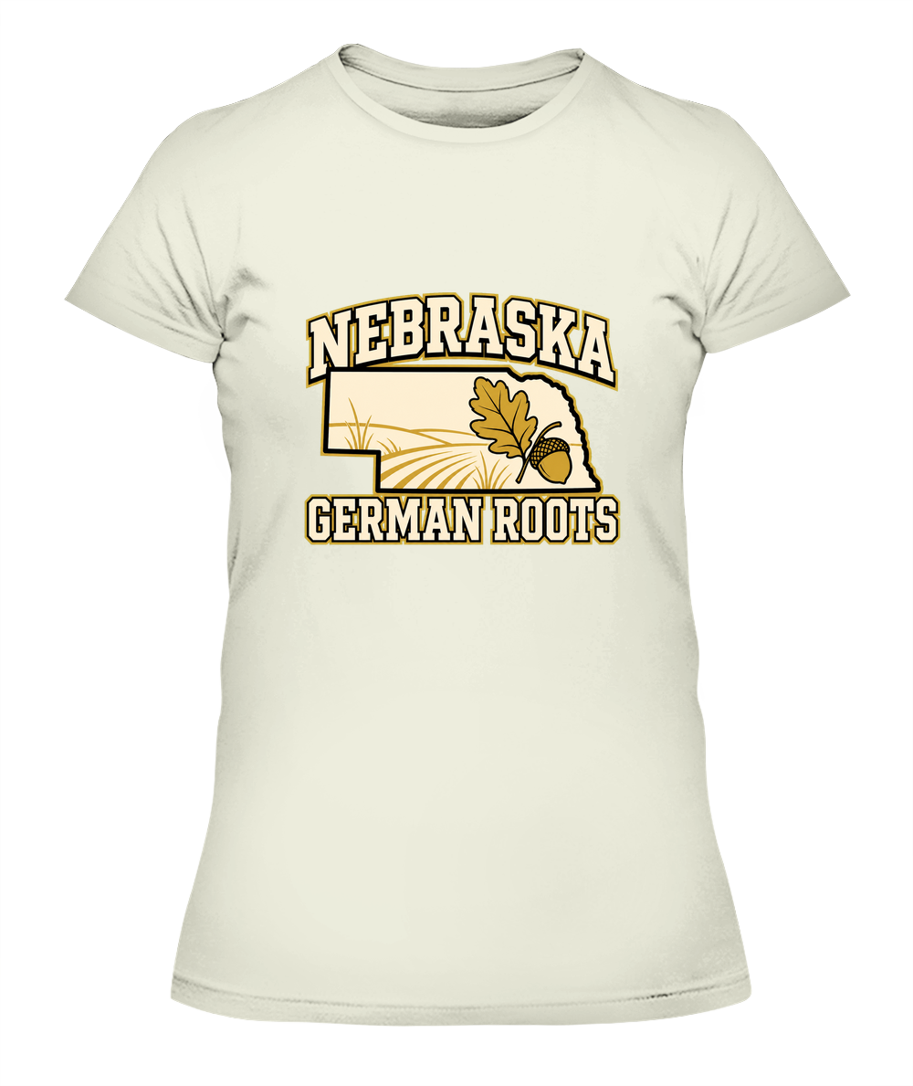 Nebraska German Roots — Lady's T-Shirt in Natural