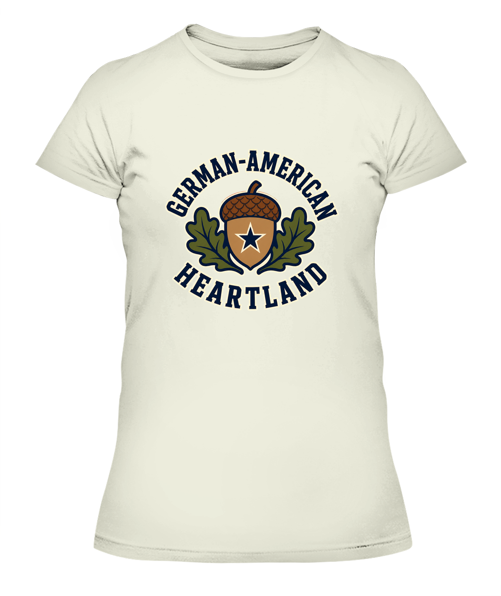 German-American Heartland — Lady's T-Shirt in Natural