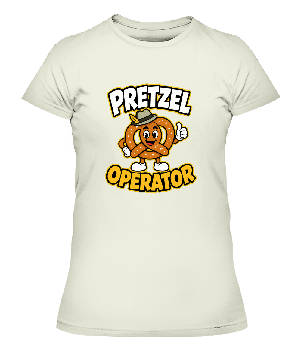 Pretzel Operator — Lady's T-Shirt in Natural