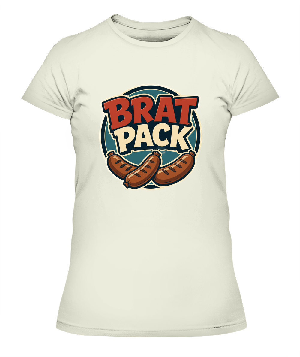 Brat Pack — Lady's T-Shirt in Natural