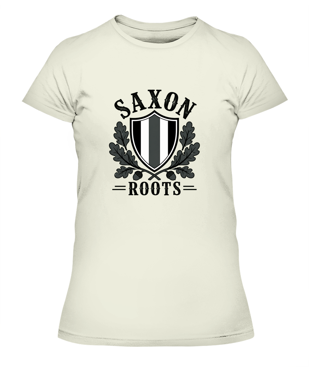 Saxon Roots — Lady's T-Shirt in Natural