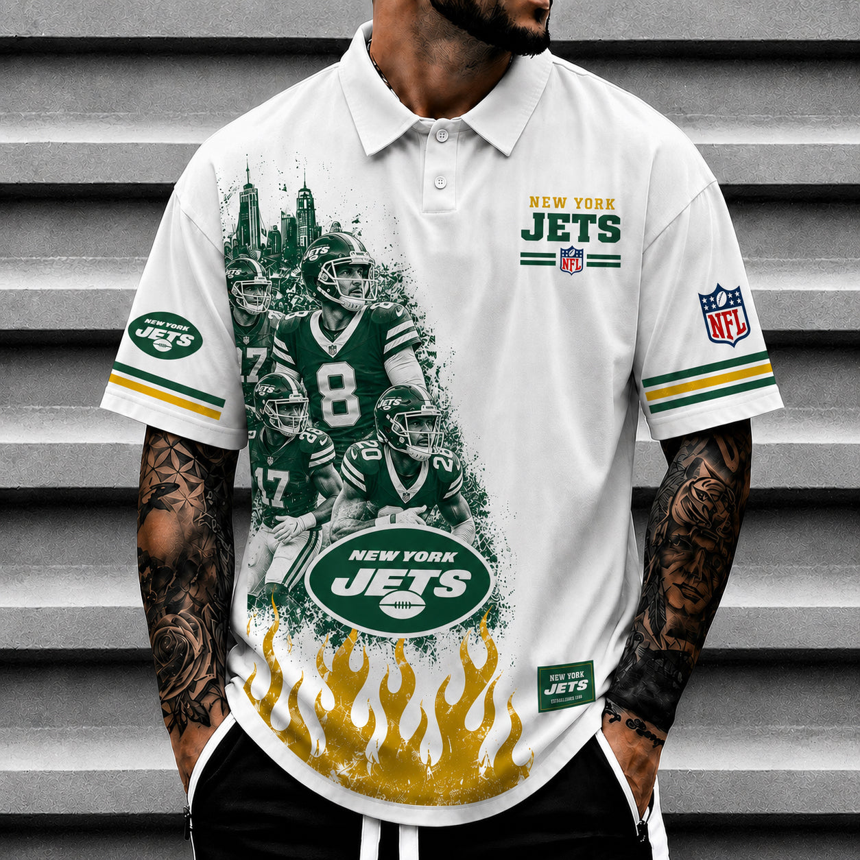 NYJ x NFL Luxury V5 Polo Shirt