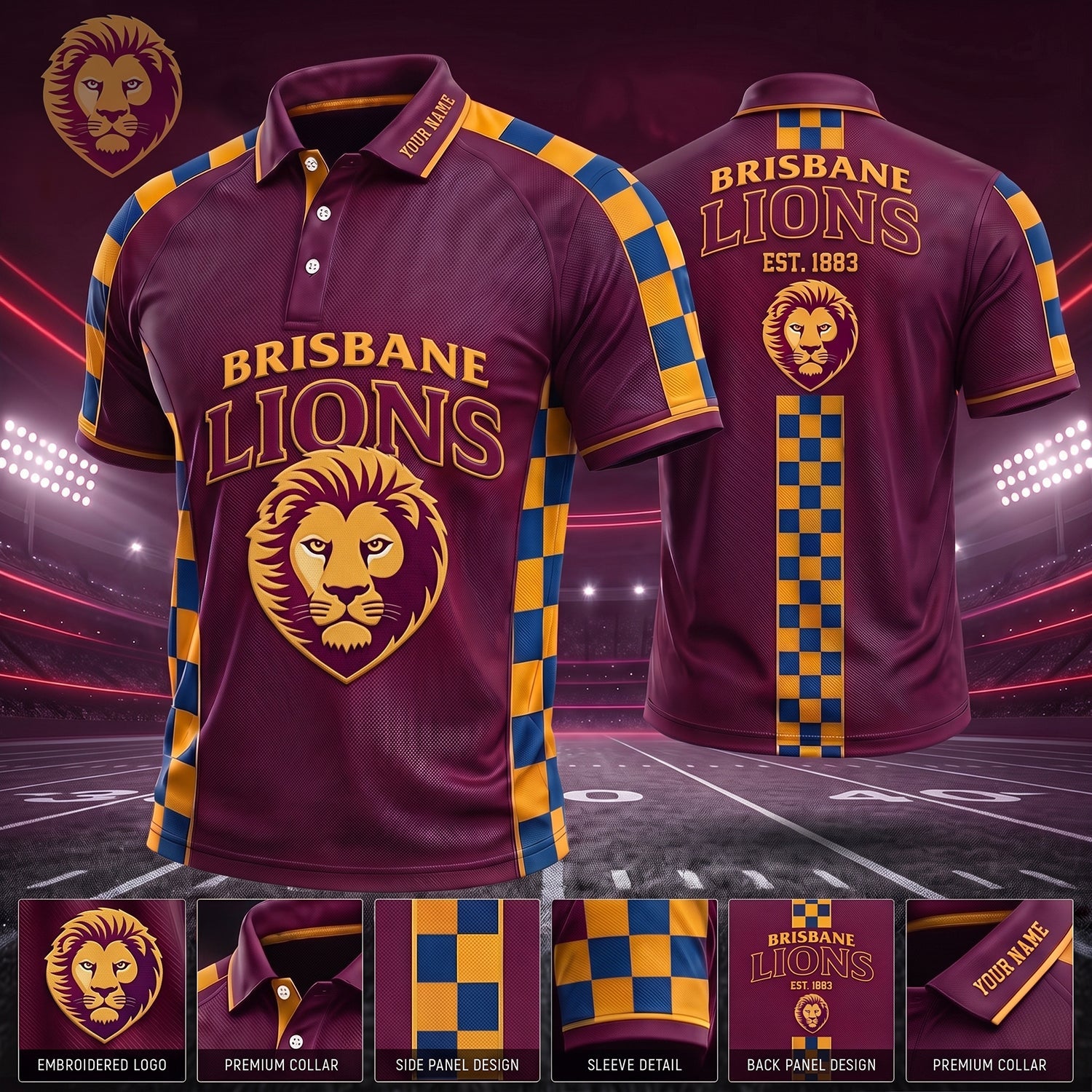 PREMIUM AFL X BL EXCLUSIVE PERSONALIZED POLO SHIRT LIMITED EDITION