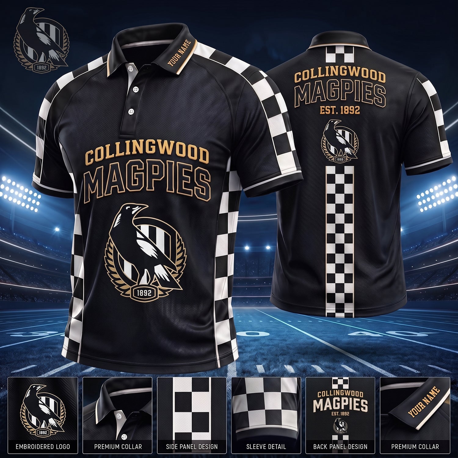 PREMIUM AFL X COL EXCLUSIVE PERSONALIZED POLO SHIRT LIMITED EDITION