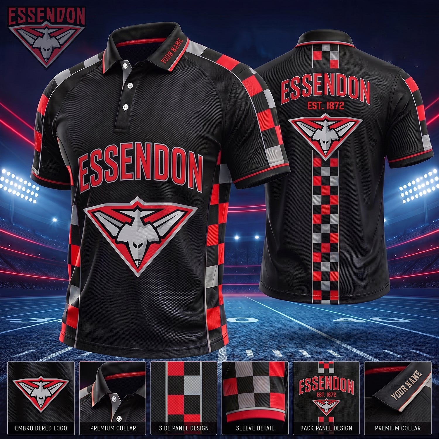 PREMIUM AFL X ESS EXCLUSIVE PERSONALIZED POLO SHIRT LIMITED EDITION