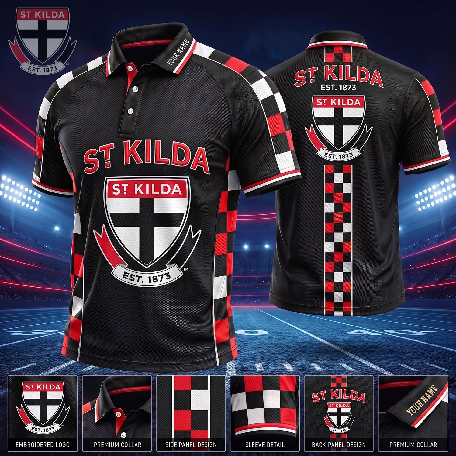 PREMIUM AFL X STK EXCLUSIVE PERSONALIZED POLO SHIRT LIMITED EDITION